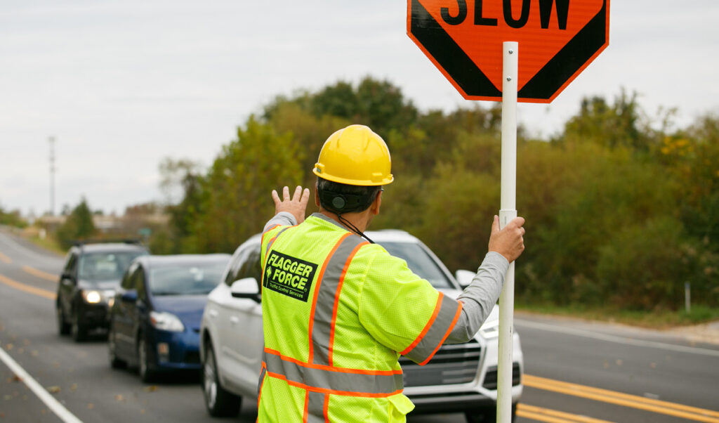 Road Flagger Confusing