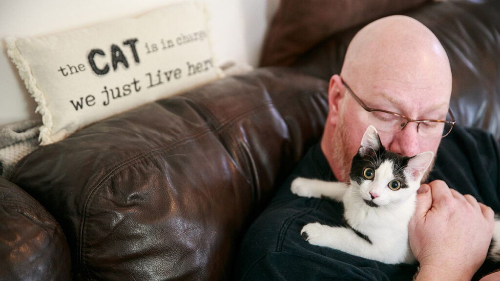 photo of Jason with his cat